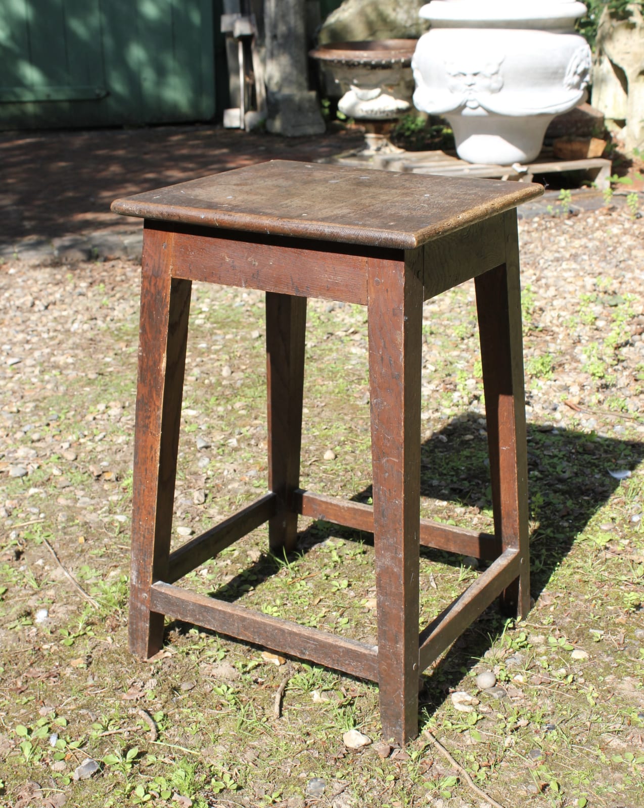 Early 19th century oak occasional table/stool. Nice dry surface , Circa 1800