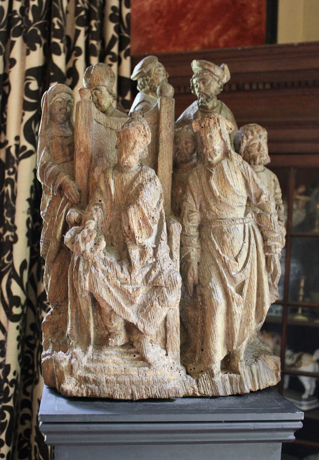 15th century carving of Christ before Pilate