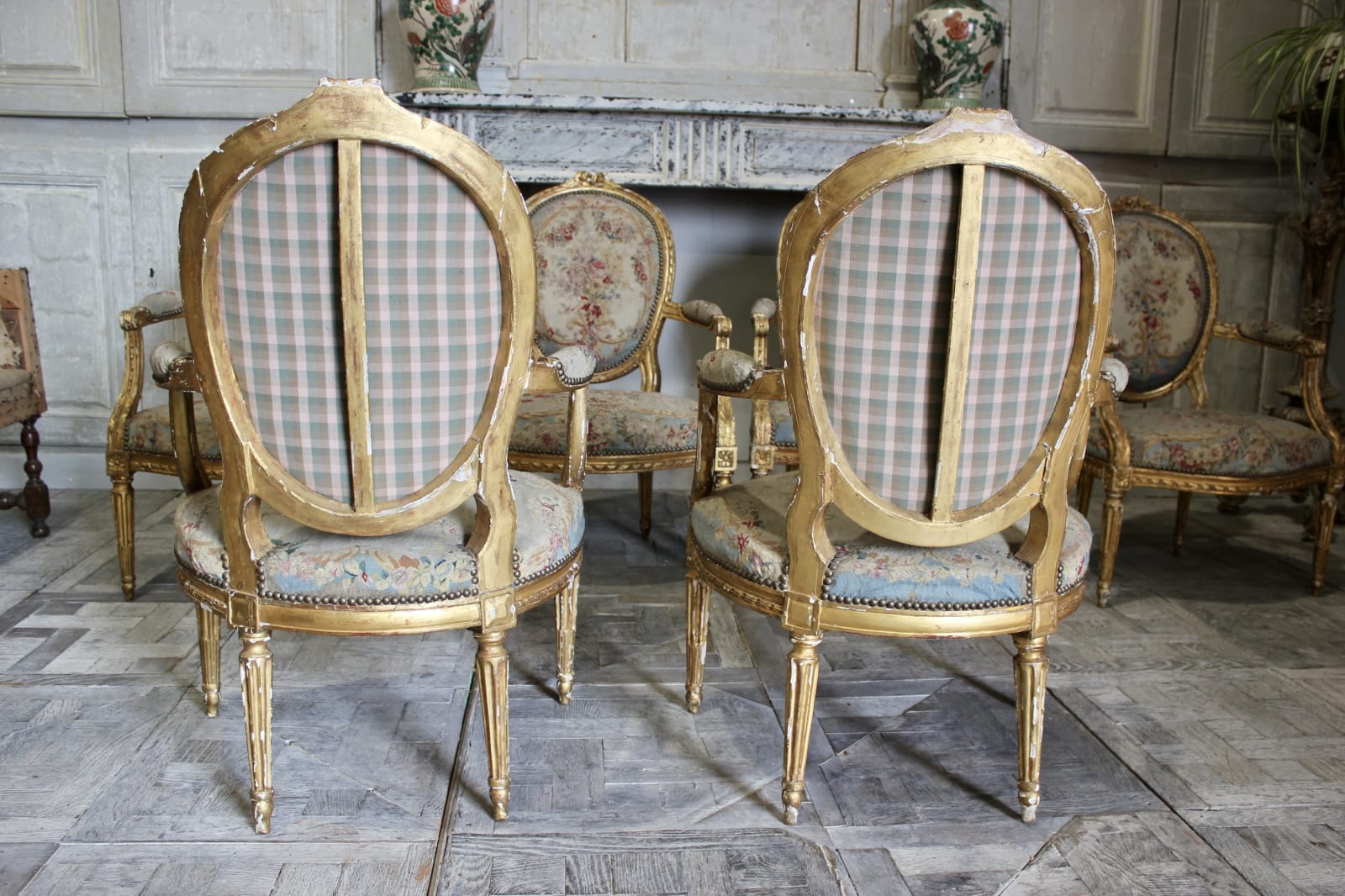 Set of 6 18th century French armchairs