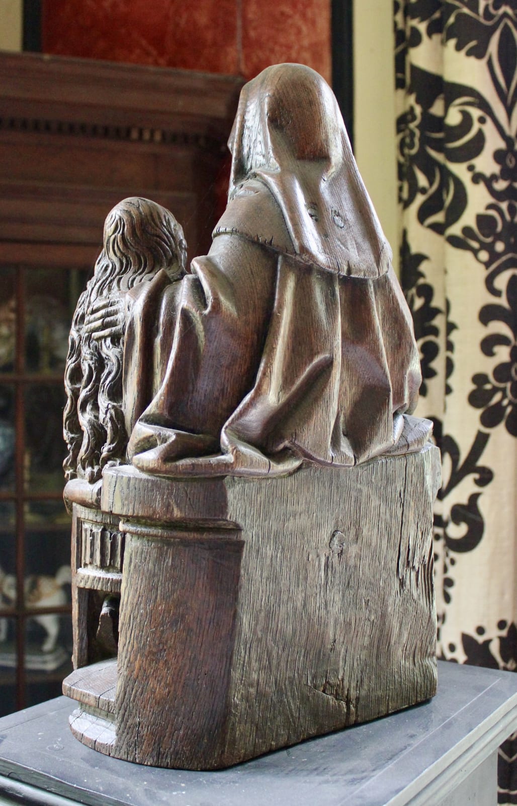Early 16th century carved oak sculpture of Anna Selbdritt, Circa 1500