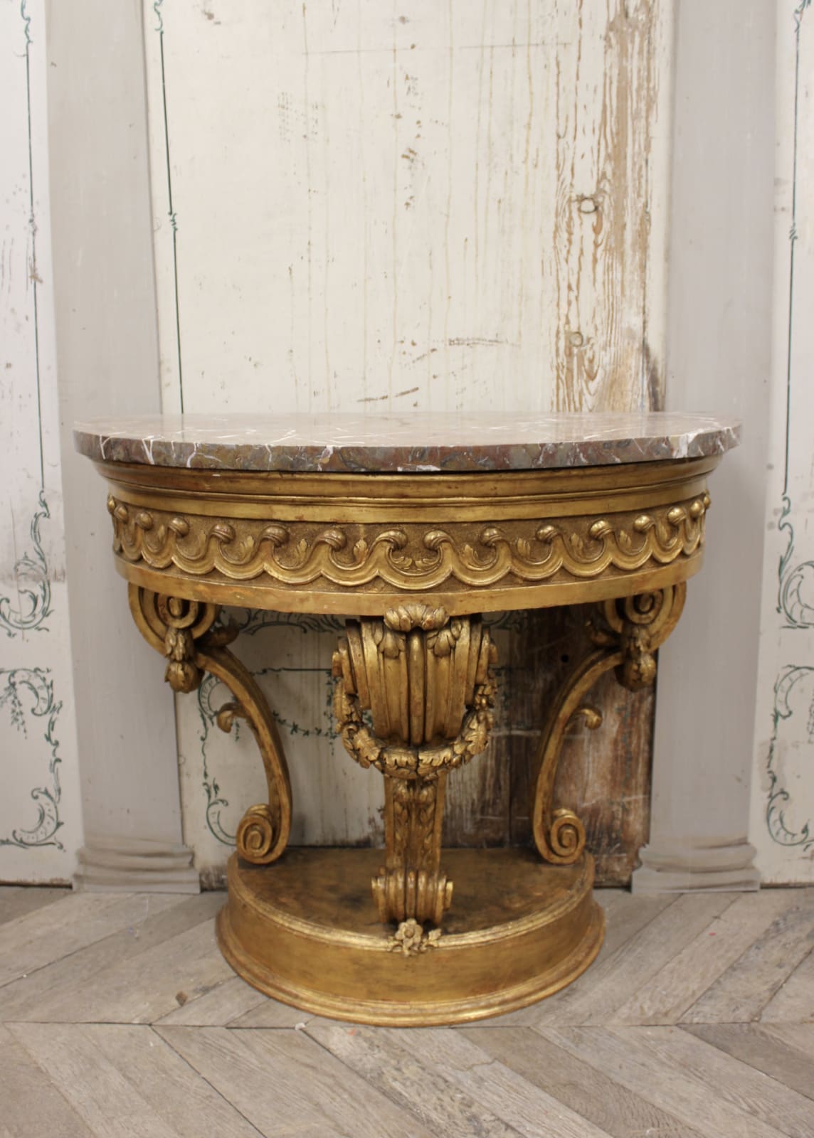 18th century neo-classical giltwood console table , 1750