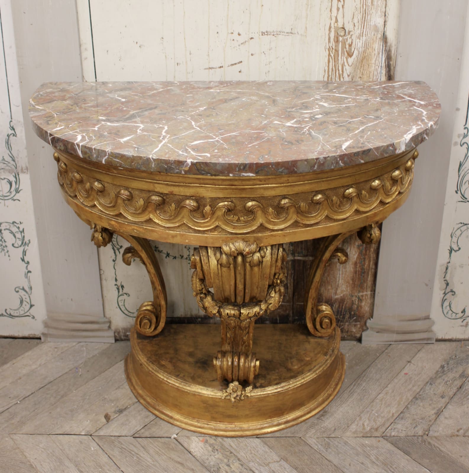 18th century neo-classical giltwood console table , 1750