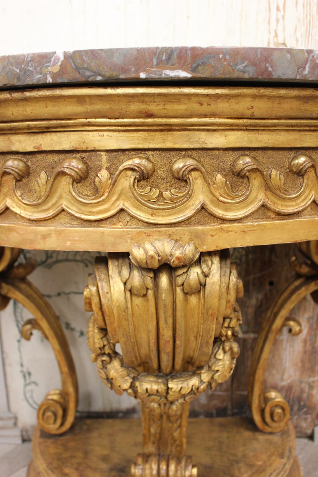 18th century neo-classical giltwood console table , 1750