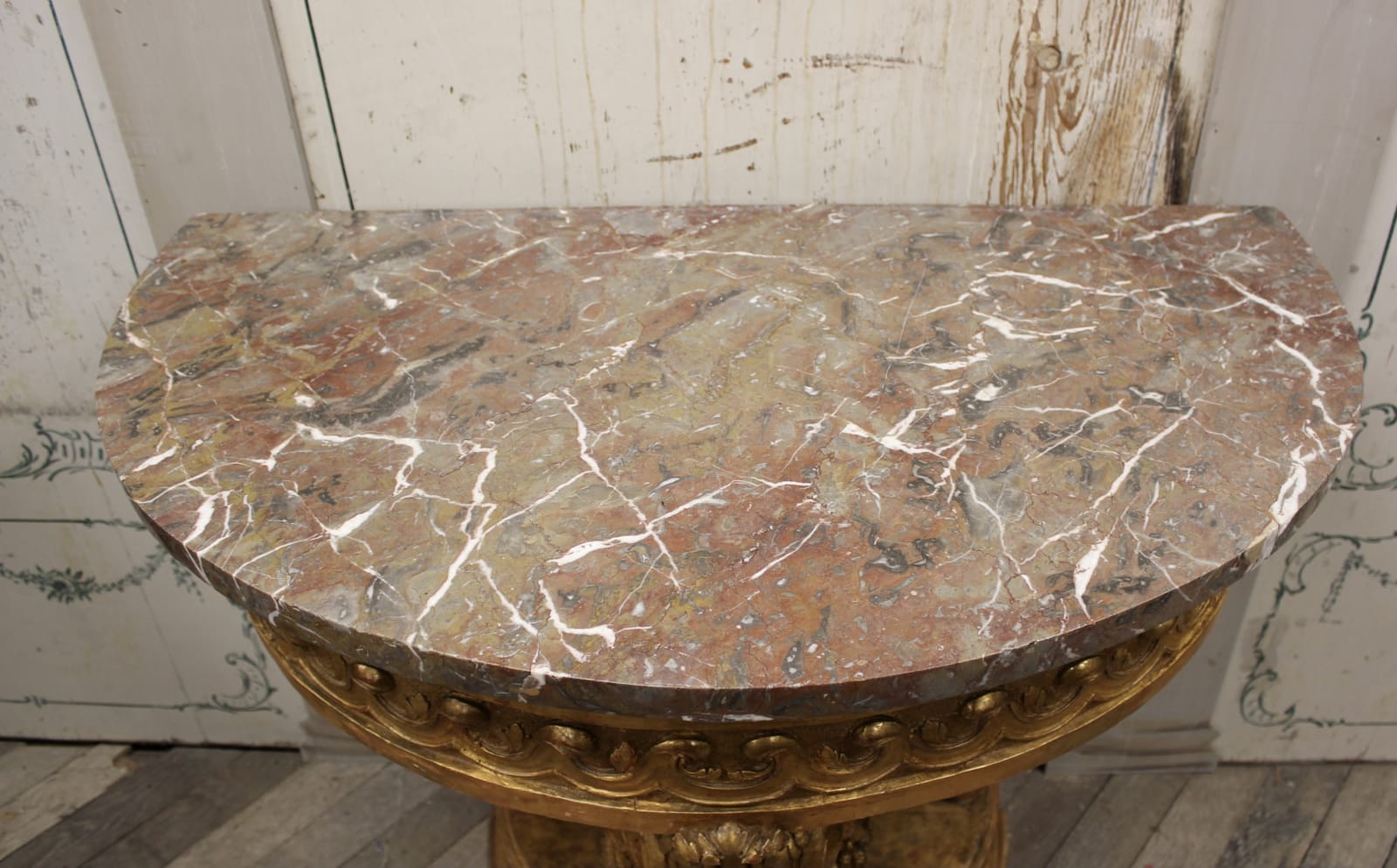 18th century neo-classical giltwood console table , 1750