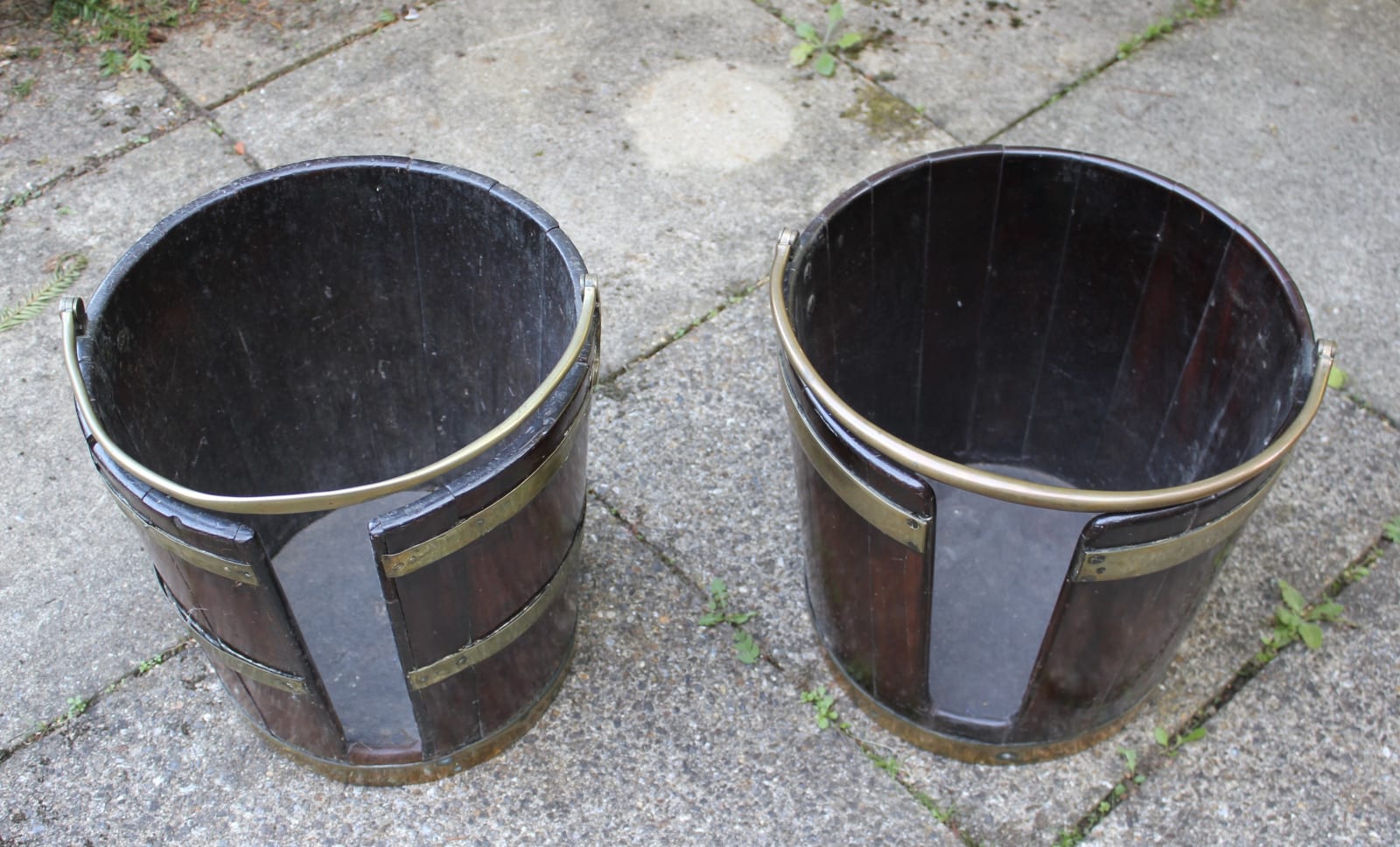 Matched pair of 18th century plate buckets, Circa 1760