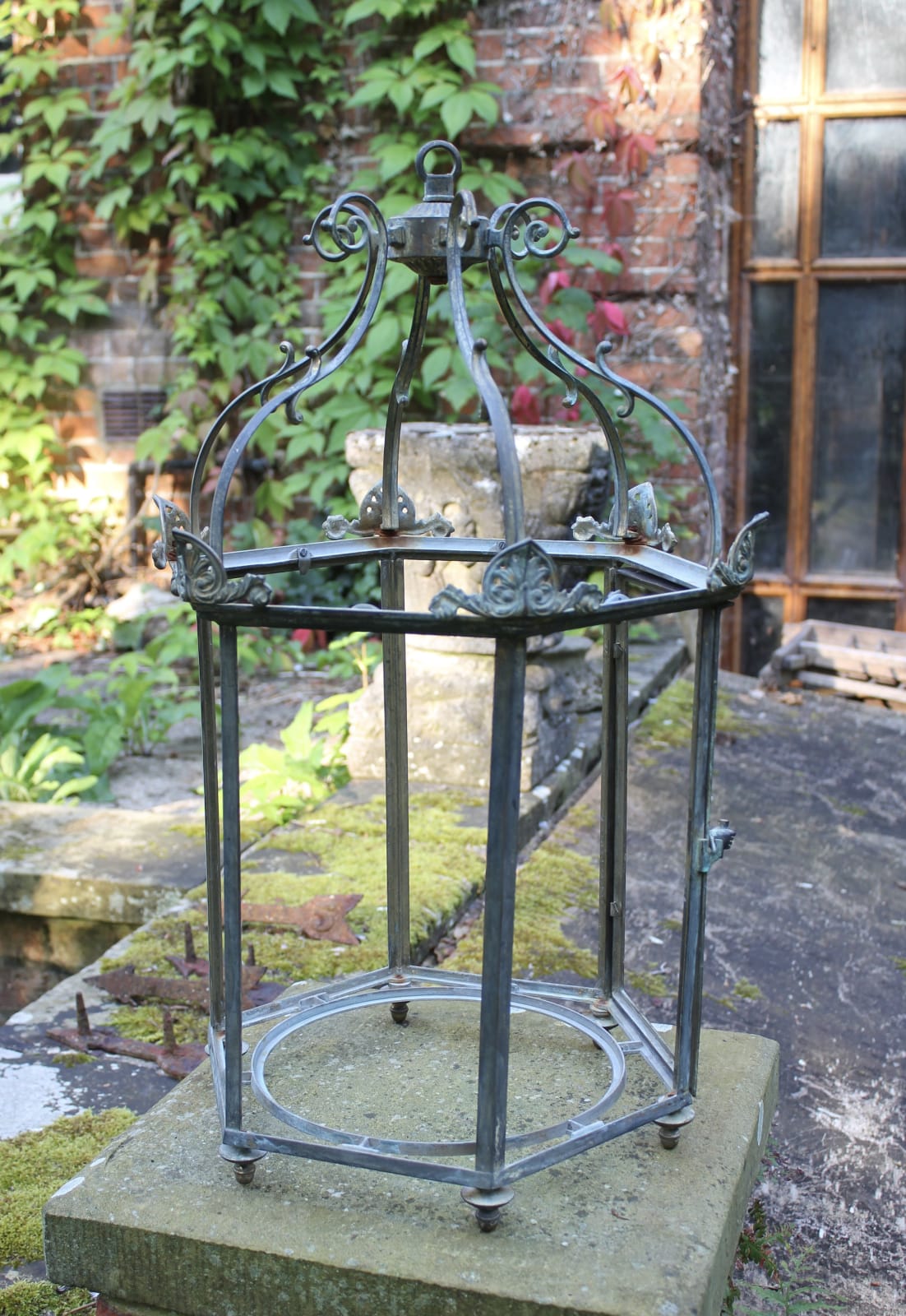 19th century brass lantern