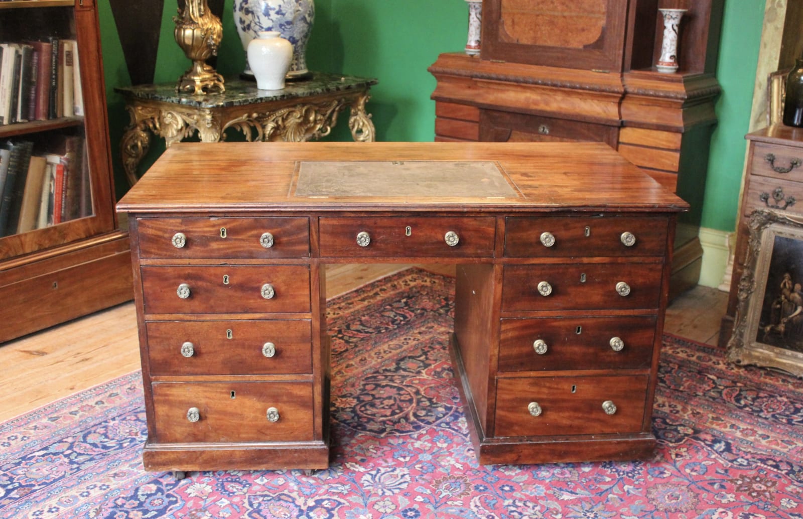 Regency mahogany partners desk, Circa 1815
