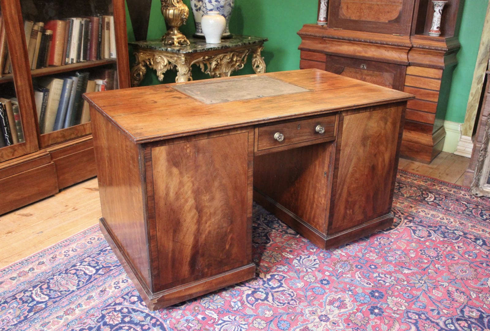 Regency mahogany partners desk, Circa 1815