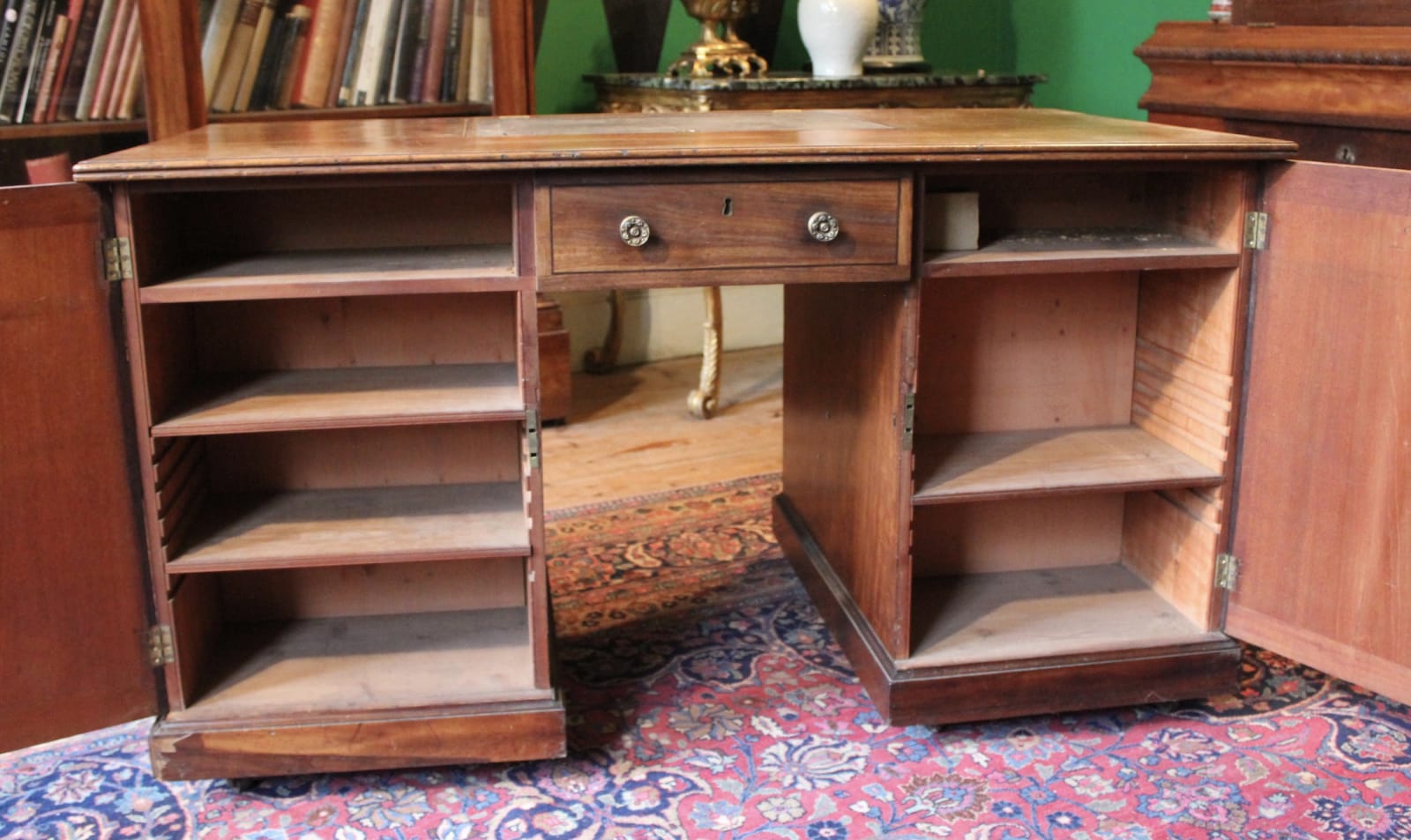 Regency mahogany partners desk, Circa 1815