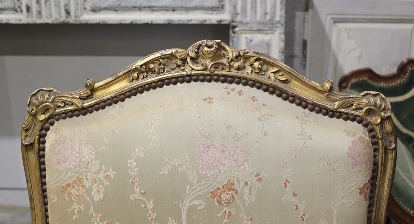 Pair of French gilt armchairs, Circa 1880