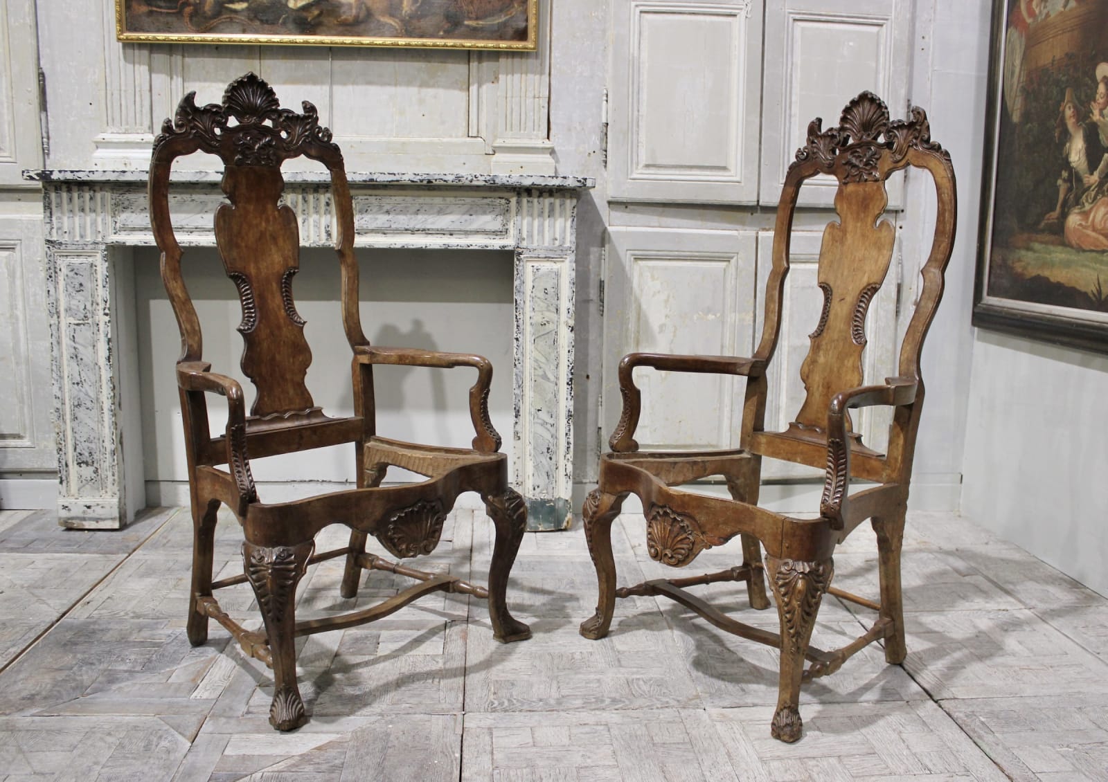 Pair of 18th century Spanish armchairs