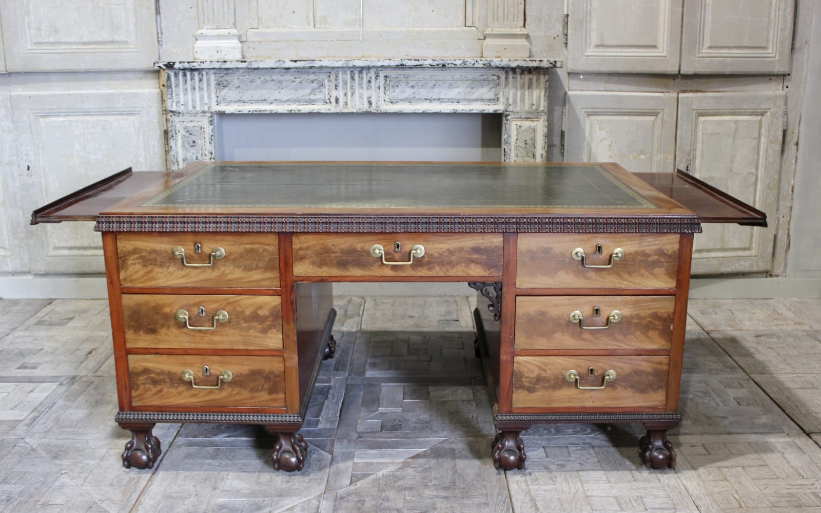 19th century mahogany partners desk