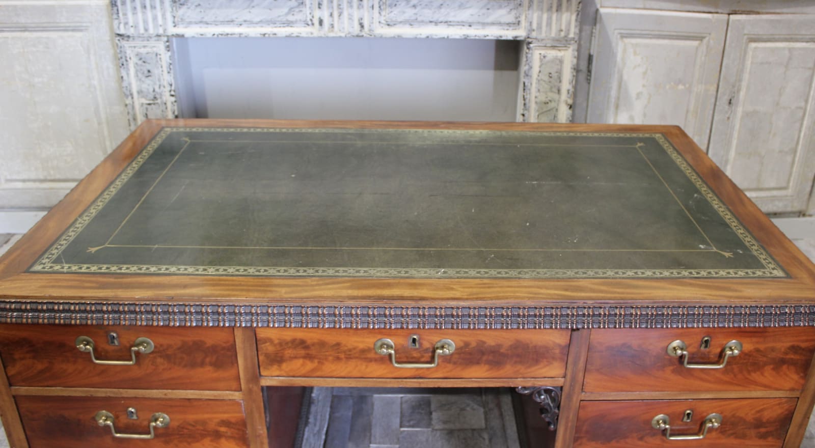 19th century mahogany partners desk