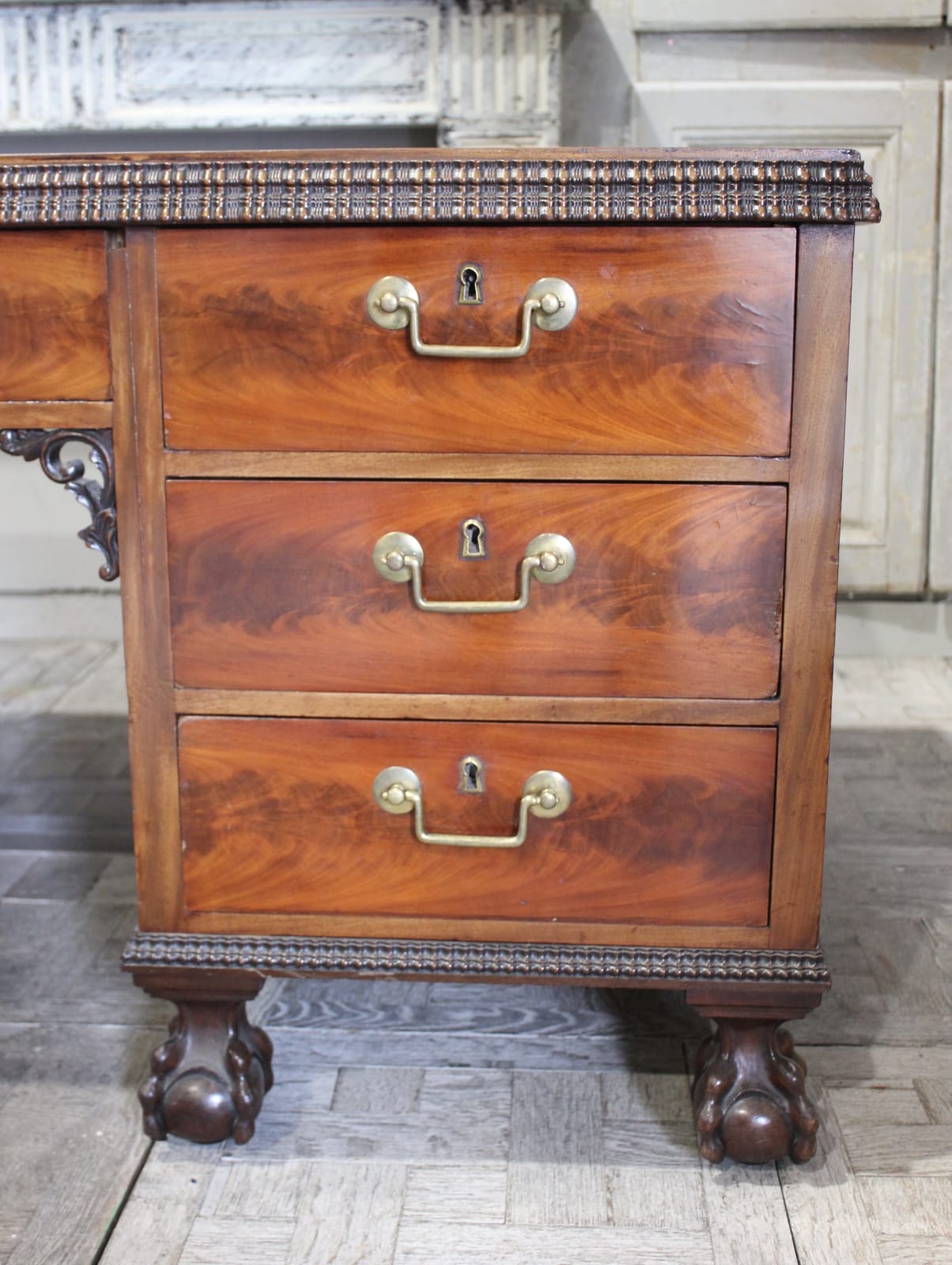 19th century mahogany partners desk