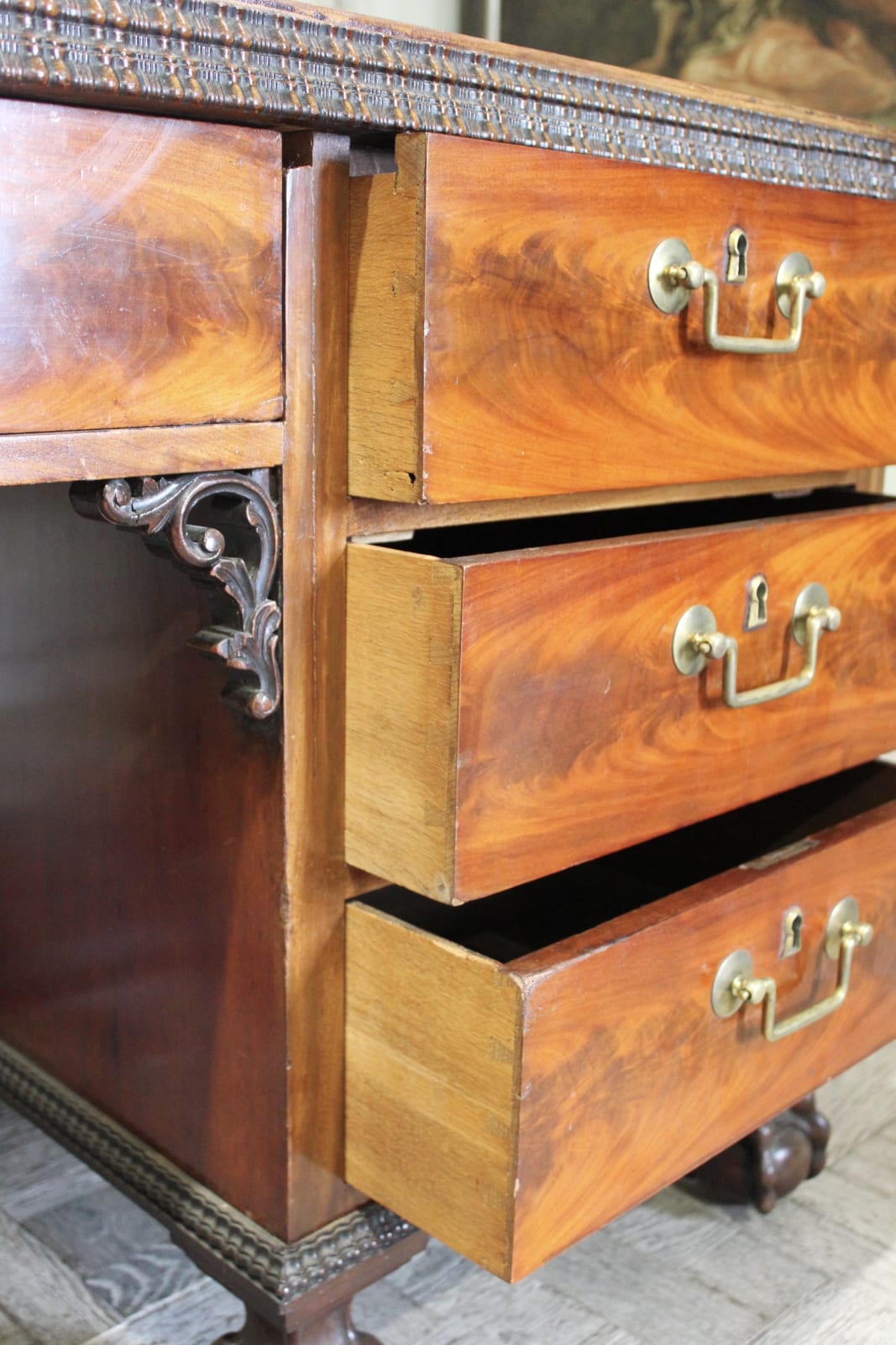 19th century mahogany partners desk