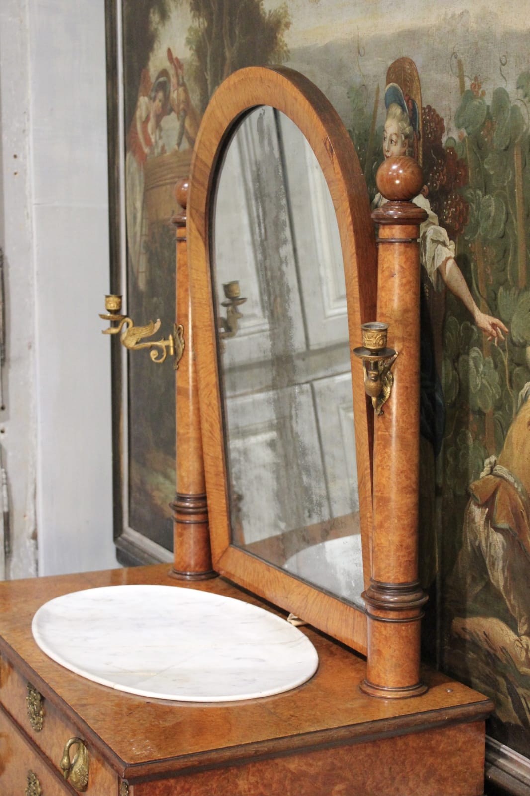 Wonderful early 19th century amboyna dressing table, Circa 1810