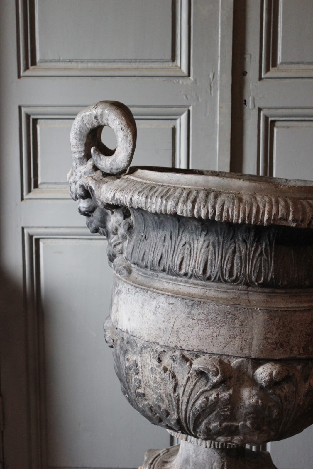Large 18th century lead urn