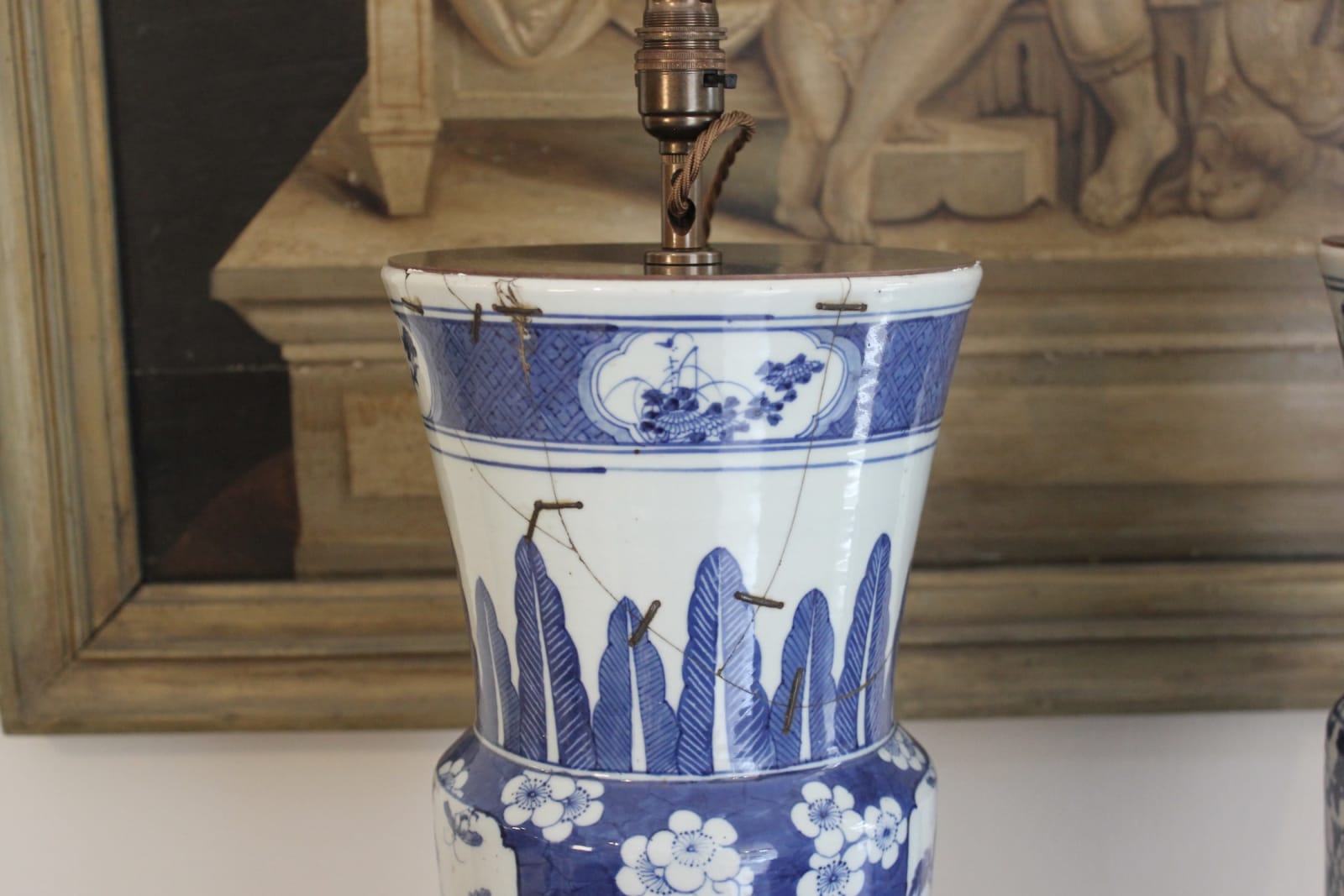 Pair of large early 19th century Chinese vase lamps