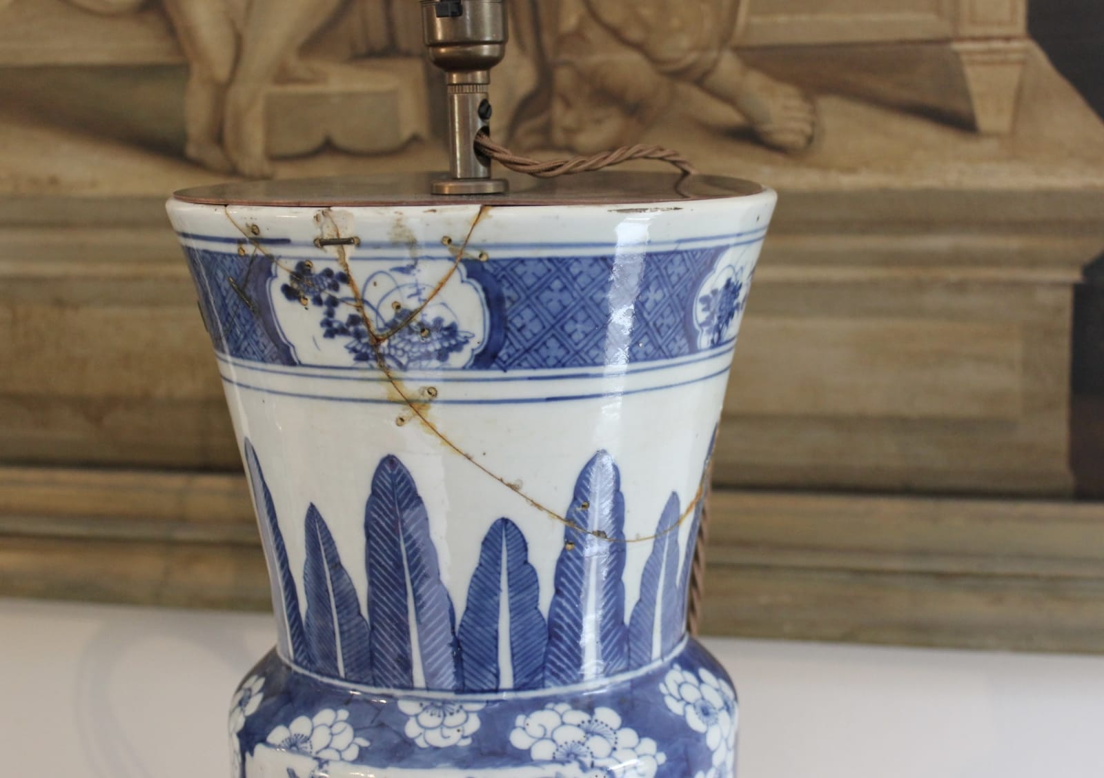 Pair of large early 19th century Chinese vase lamps