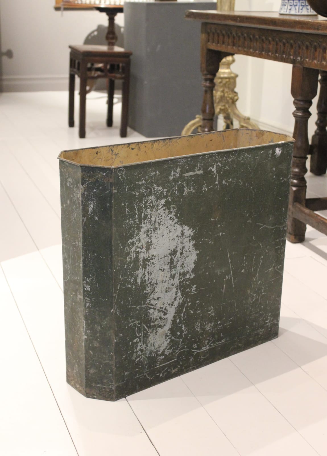 19th century decorated tole umbrella stand, 19th century