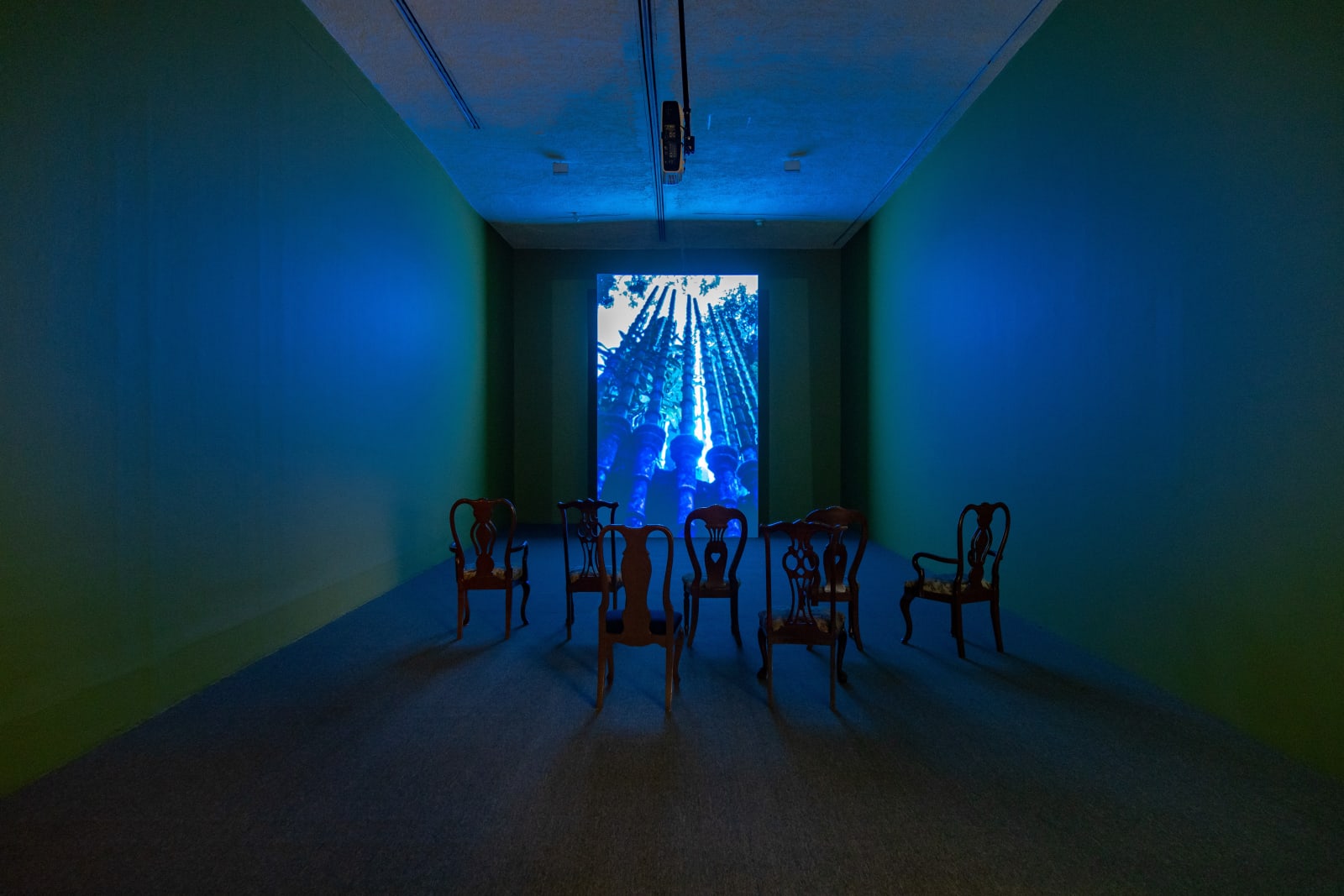 Installation view, Melanie Smith: Farce and Artifice, MARCO Museo de Arte Contemporáneo de Monterrey, Monterrey, Mexico, 2020