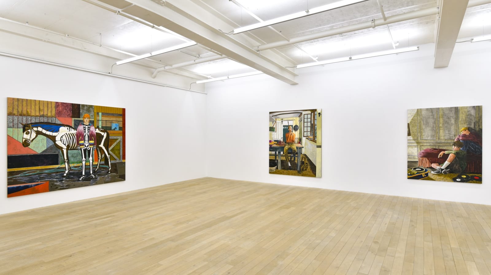 Installation view, Hernan Bas: Interiors, Galerie Peter Kilchmann, Zurich, Switzerland, 2020