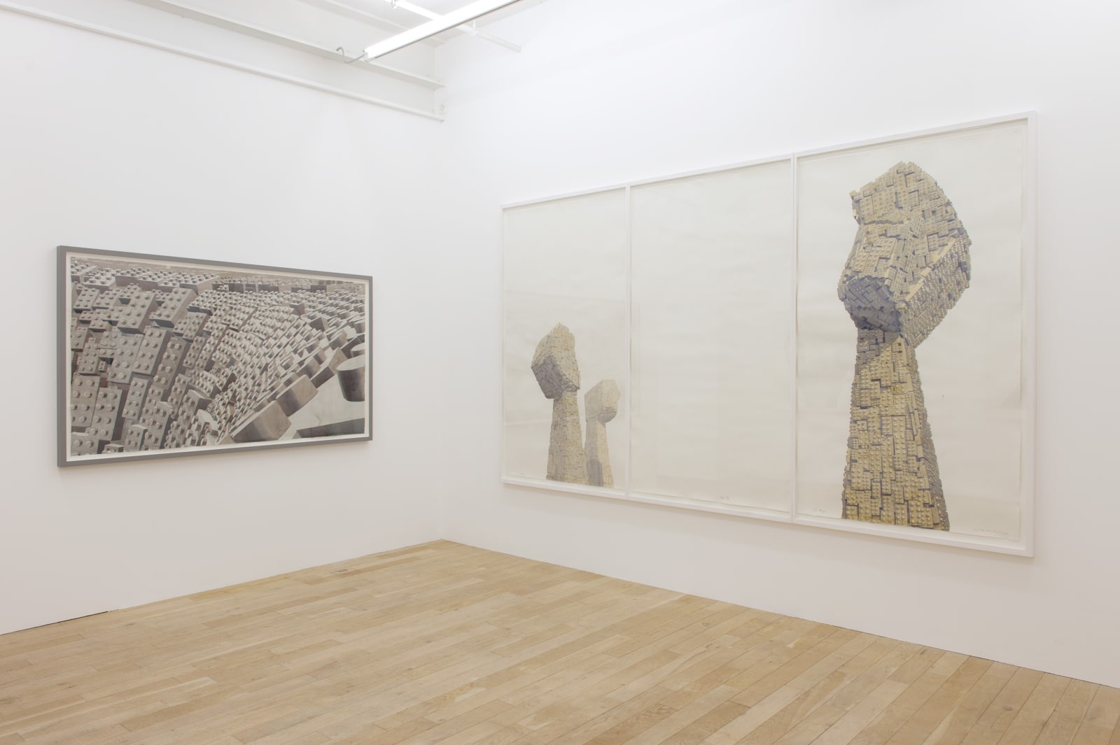 Installation view, Los Carpinteros: Bola de pelo, Galerie Peter Kilchmann, Zurich, Switzerland, 2014, Photo: Sebastian Schaub