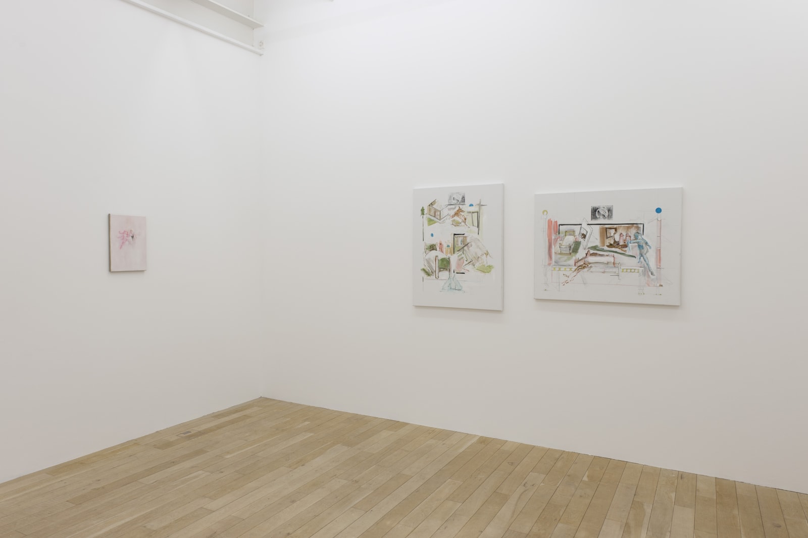 Installation view, Valérie Favre: Paintings, Galerie Peter Kilchmann, Zurich, Switzerland, 2013, Photo: Sebastian Schaub