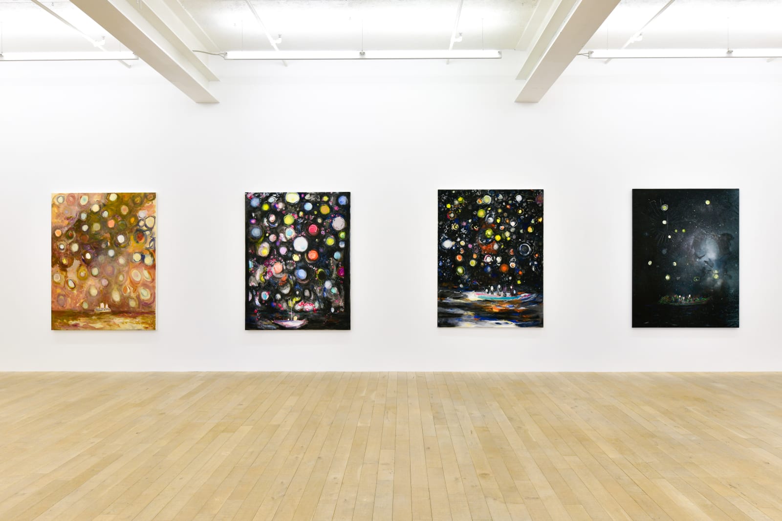 Installation view, Valérie Favre: Bateaux des poètes, Galerie Peter Kilchmann, Zurich, Switzerland, 2021, Photo: Sebastian Schaub