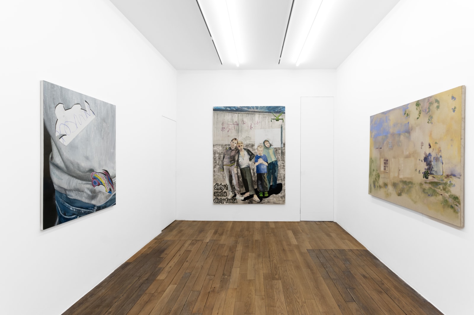 Installation views, Group Show: Figurative Painting in France Today (selection), Galerie Peter Kilchmann, Paris, 2023. Photos: Axel Fried