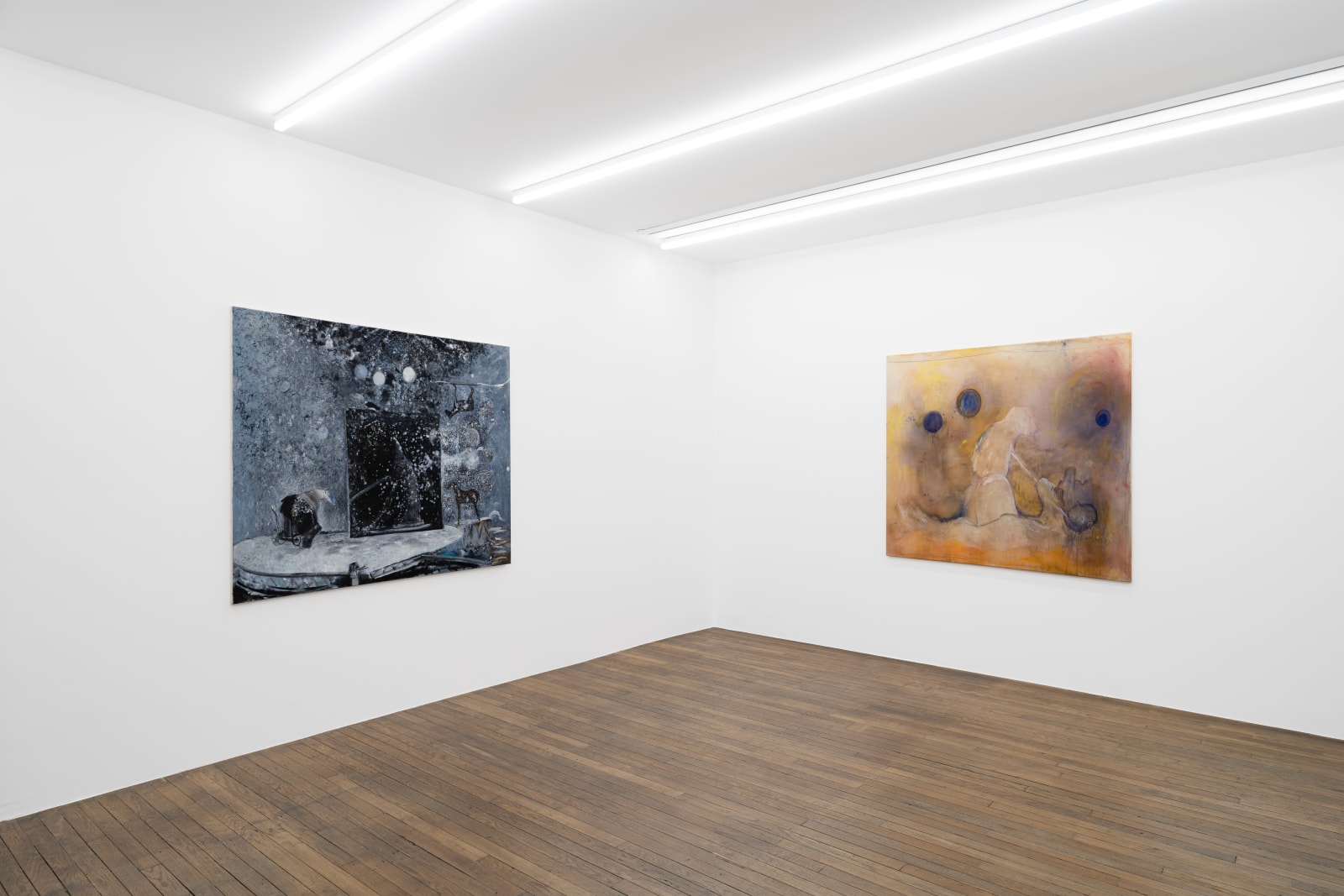 Installation views: Valérie Favre, Un billet pour quatre pièces, Galerie Peter Kilchmann, Paris, 2025. Photos: Hafid Lhachmi