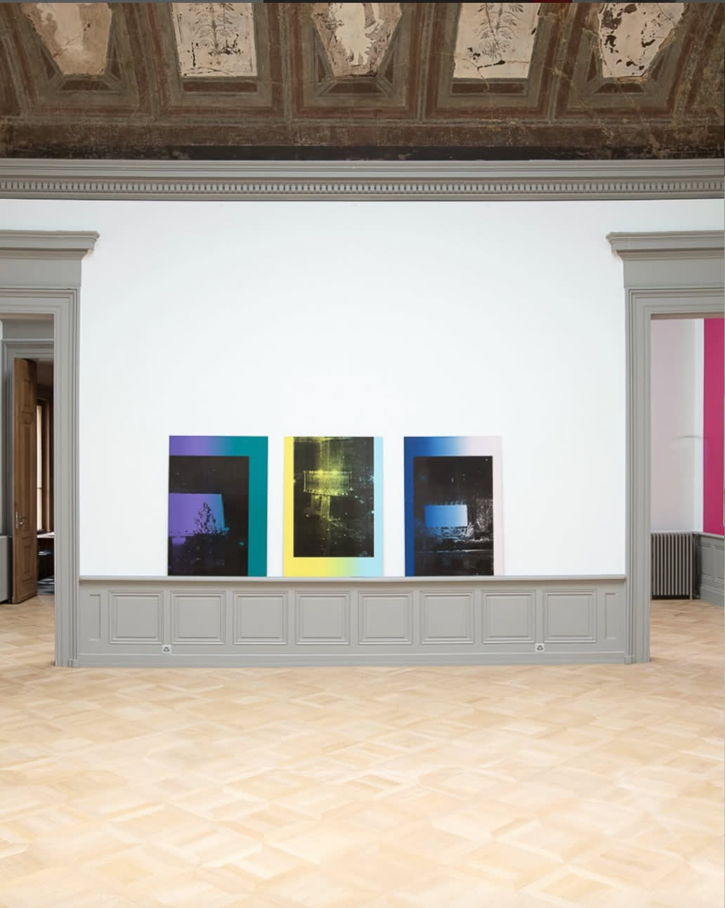 Installation view, Shirana Shahbazi, Société des Arts, Geneva, Switzerland, 2025 Photo credit: Greg Clément