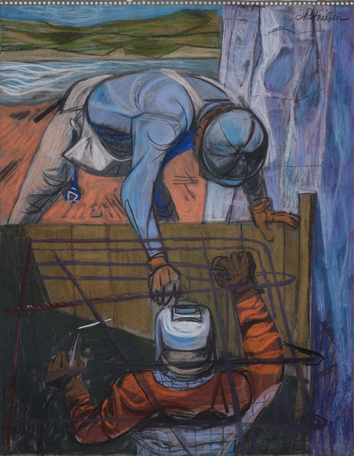 Anton Refregier, Builders at Grand Coulee, 1971