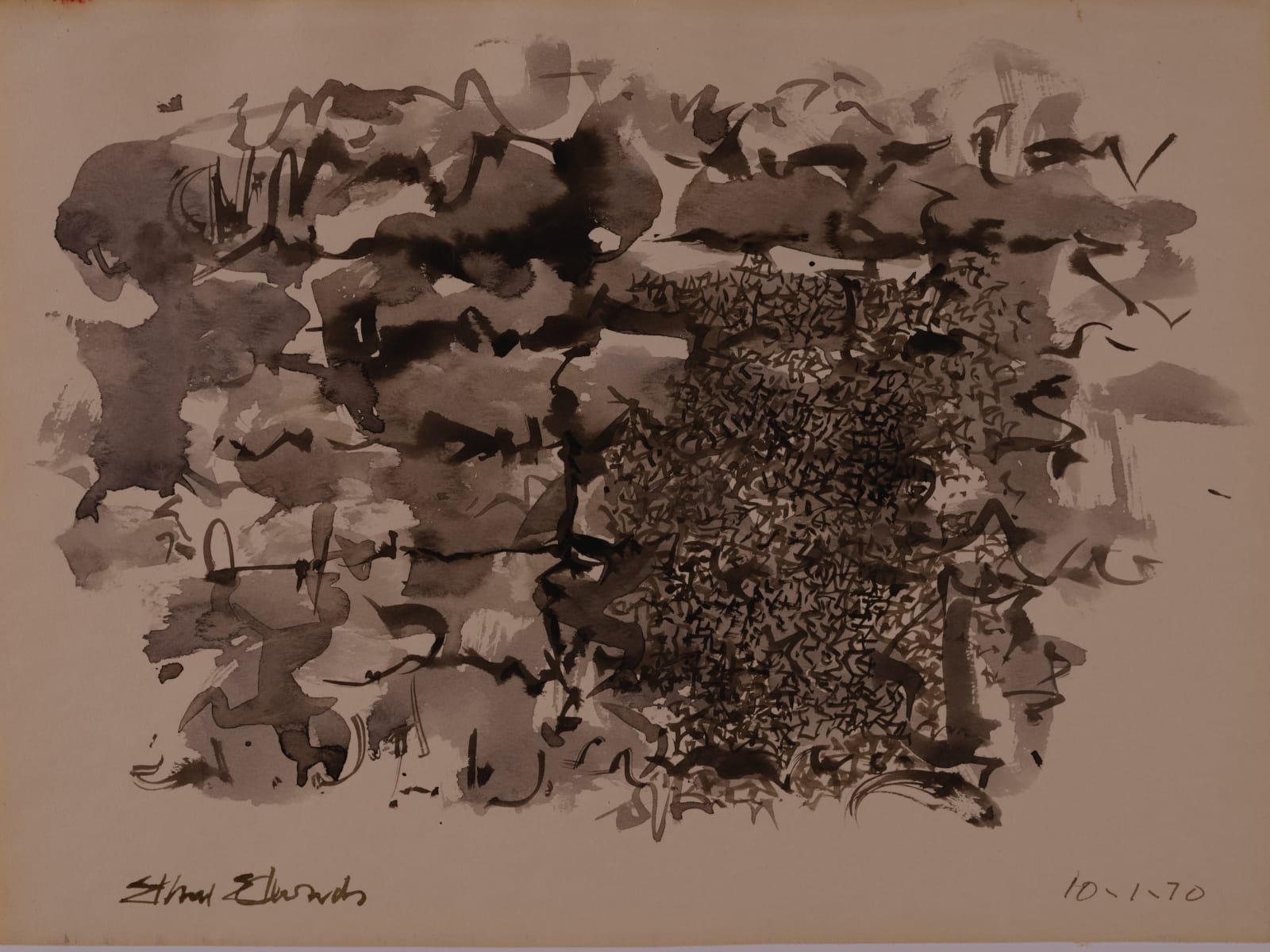 Ethel Edwards, Big Thompson, Four Drawings (d), 1970