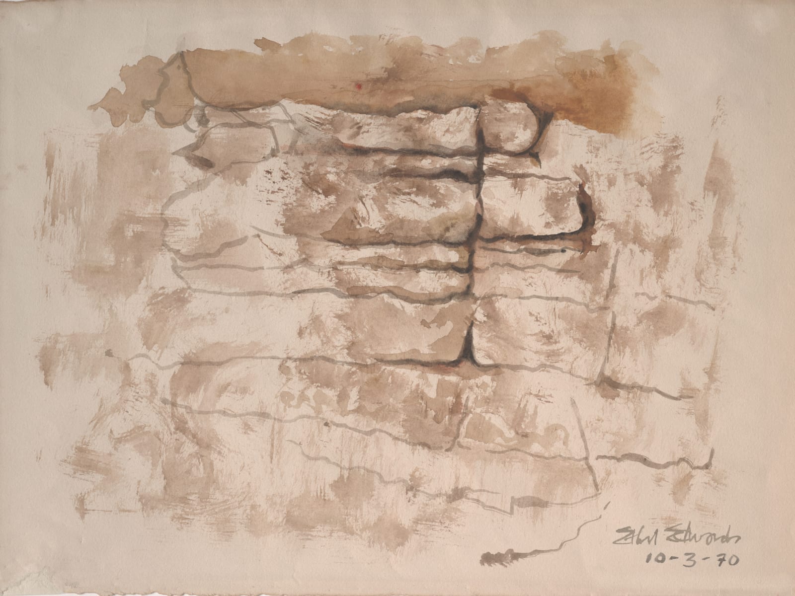 Ethel Edwards, Big Thompson, Four Drawings, 1970