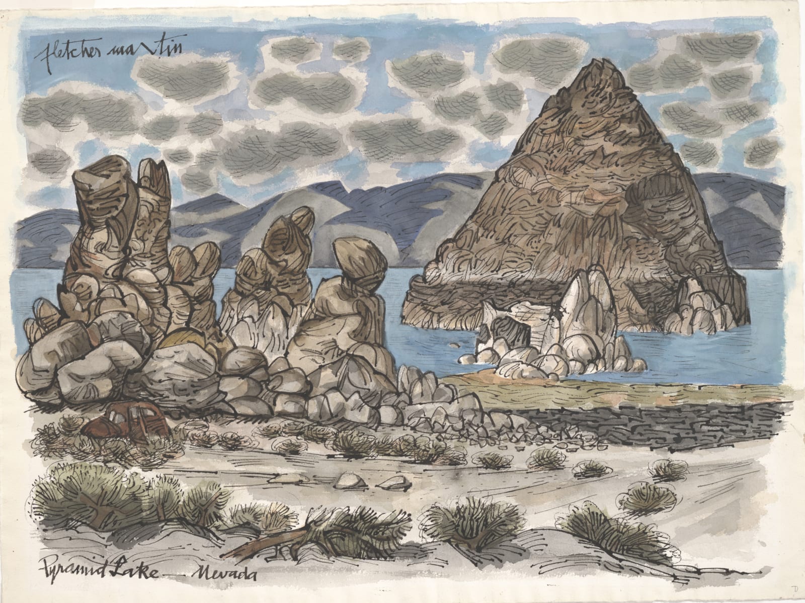 Fletcher Martin, Pyramid Lake, 1970