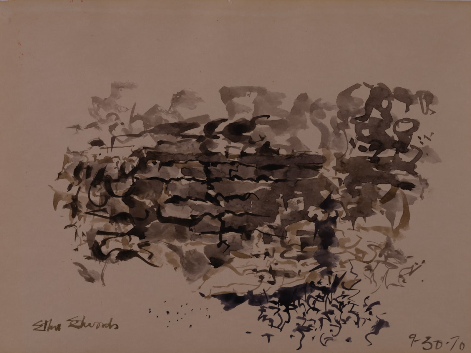 Ethel Edwards, Big Thompson, Four Drawings (c), 1970