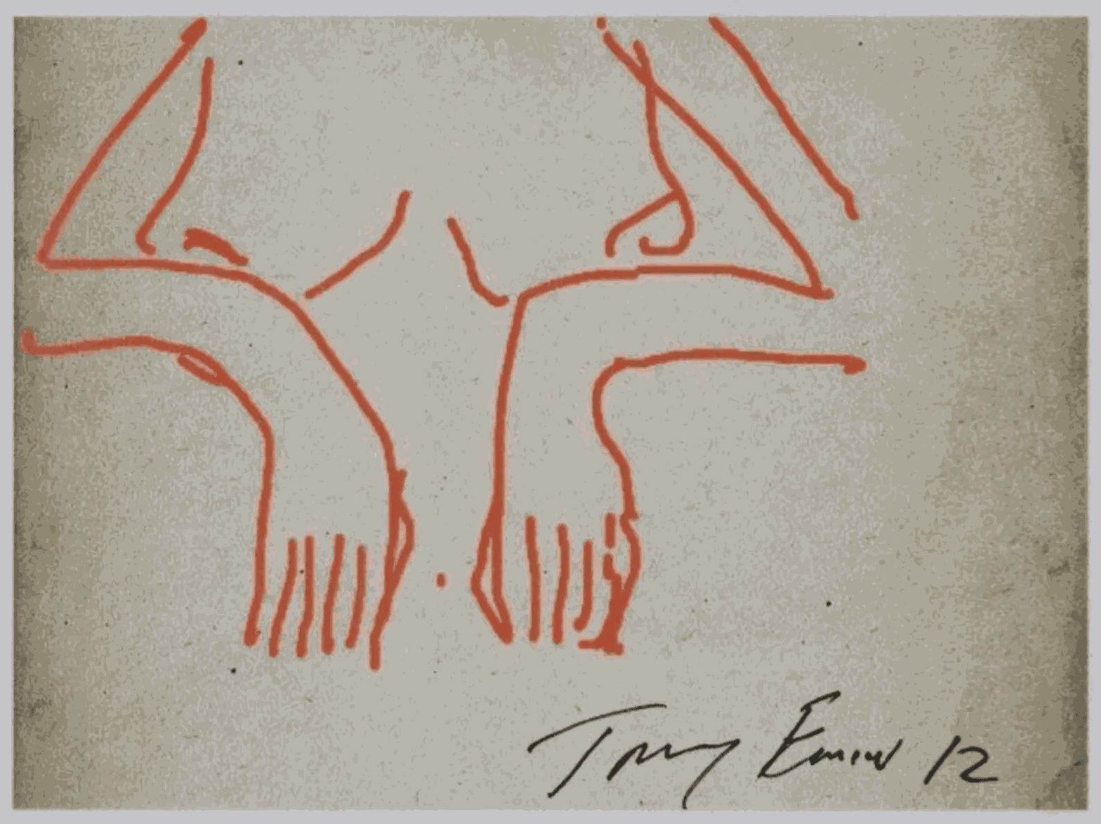 Tracey Emin, iPad sketch - Car Boot, 2012