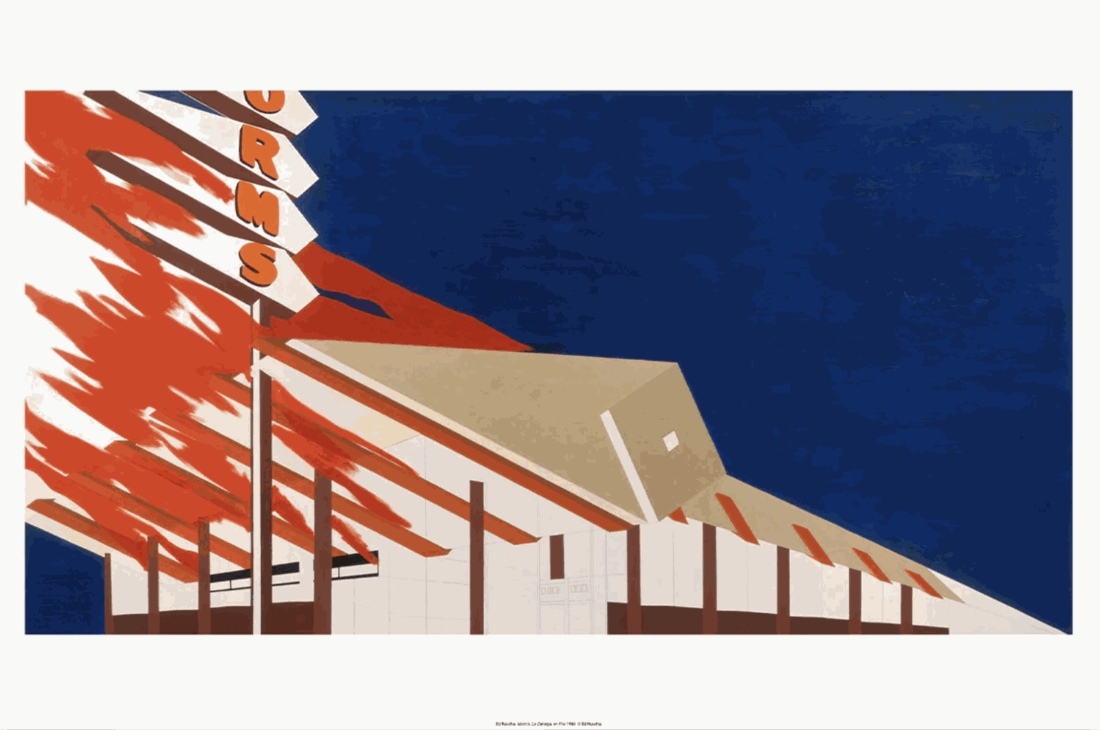 Ed Ruscha, On Fire, 2025