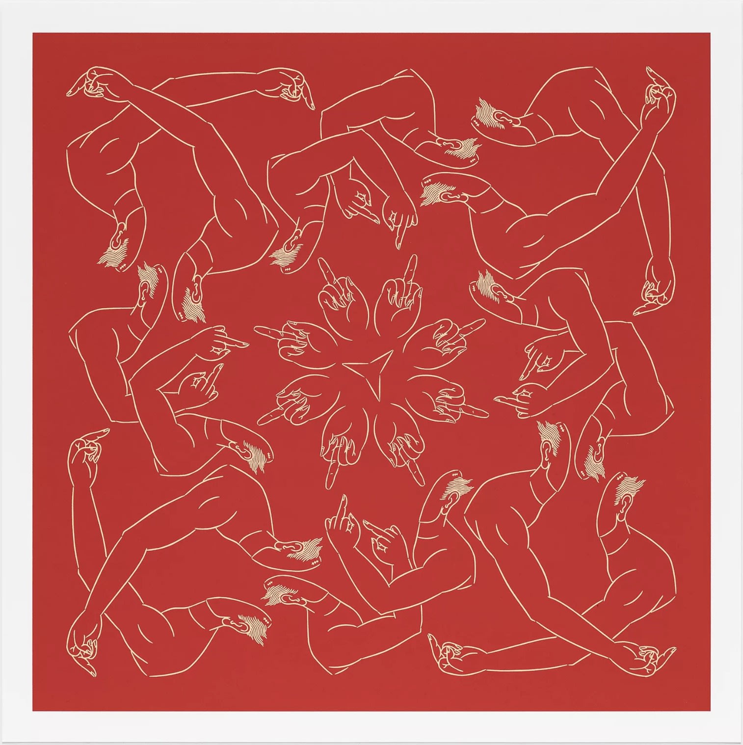 Ai Weiwei, Middle Finger in Red, 2023