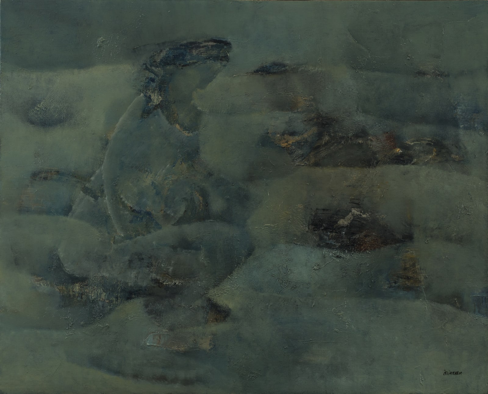 M'hamed Issiakhem, Maternité Dans Un Paysage