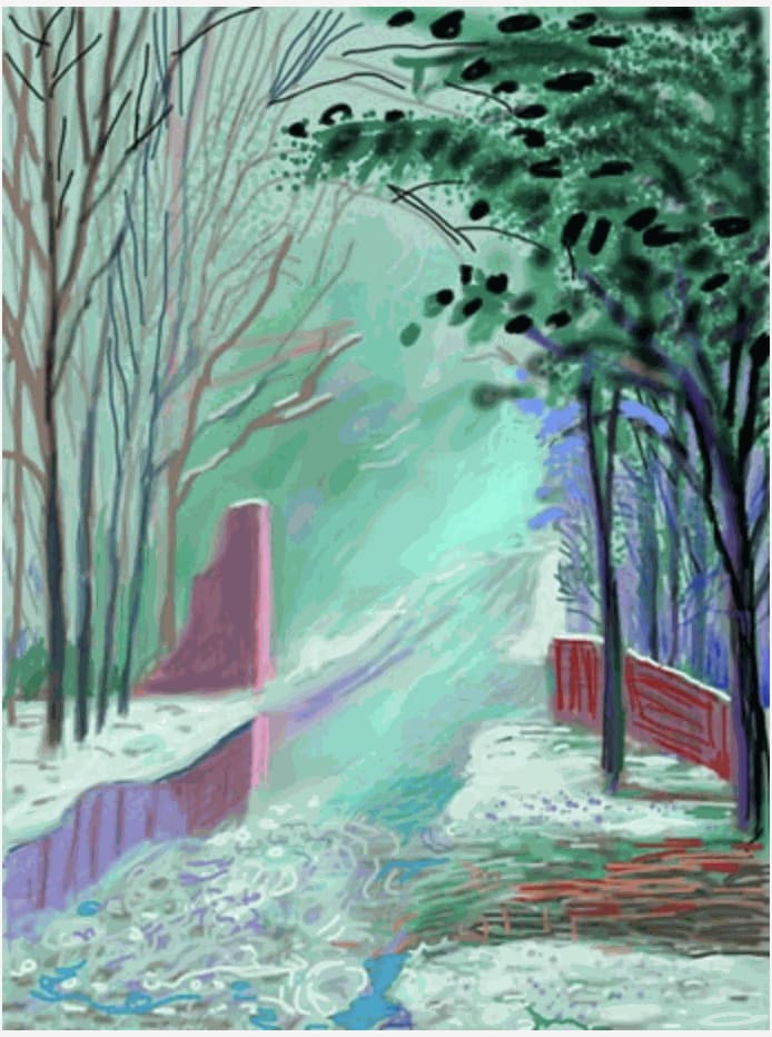 David Hockney, The Arrival of Spring in Woldgate, 2011, 3rd January., 2011