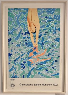 David Hockney, Olympic Games Munich (The Diver) Limited Hand Signed Edition, 1970