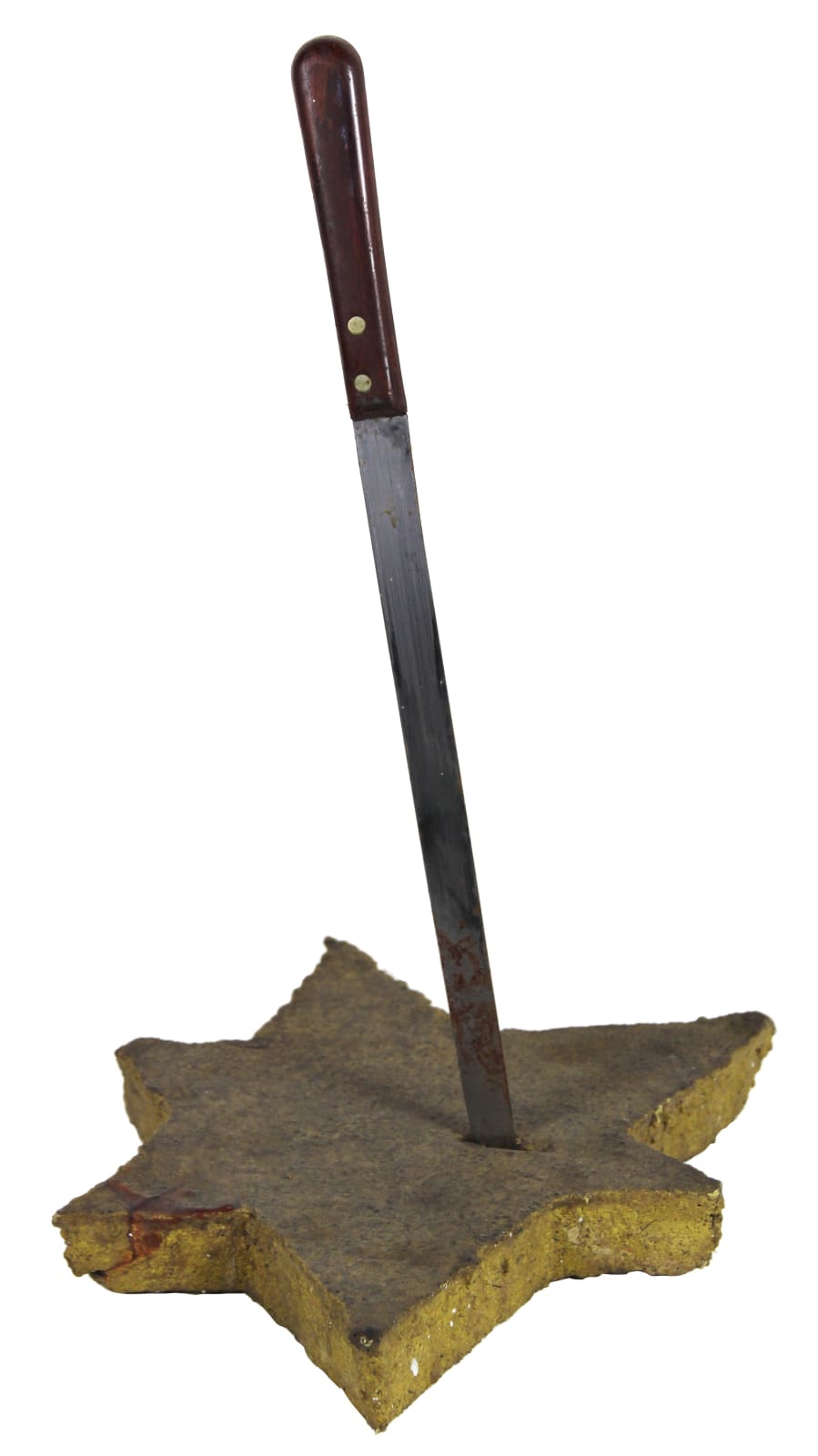Boris Lurie, Knife in Cement Star of David, 1972-74