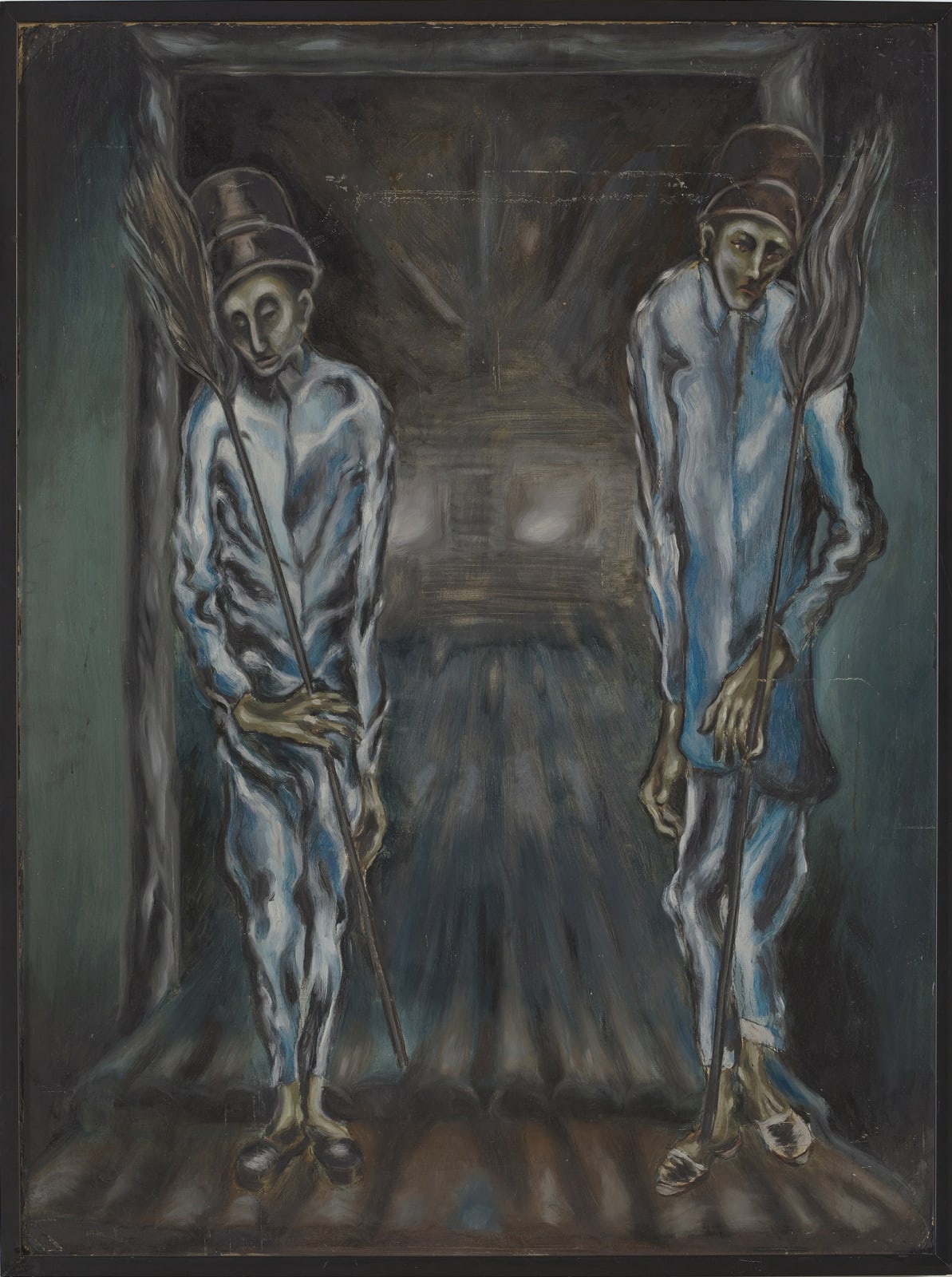 Boris Lurie, Russian Prisoners Being Punished in Stutthof, 1946