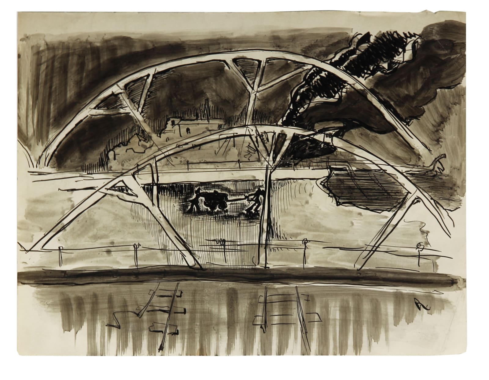 Boris Lurie, Untitled (Aftermath), c. 1946