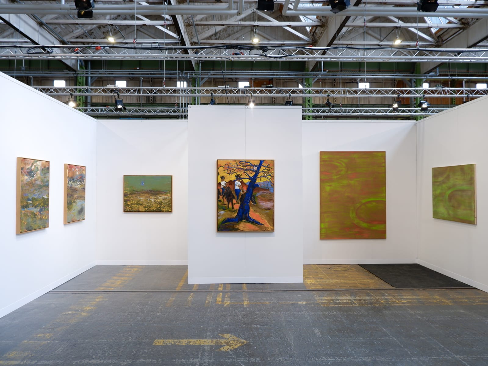 Brigade Gallery at Enter Art Fair 2025, presenting work by Petra Cortright, Ken Taylor Reynaga, Birk Bjørlo and Davide Hjort Di Fabio.