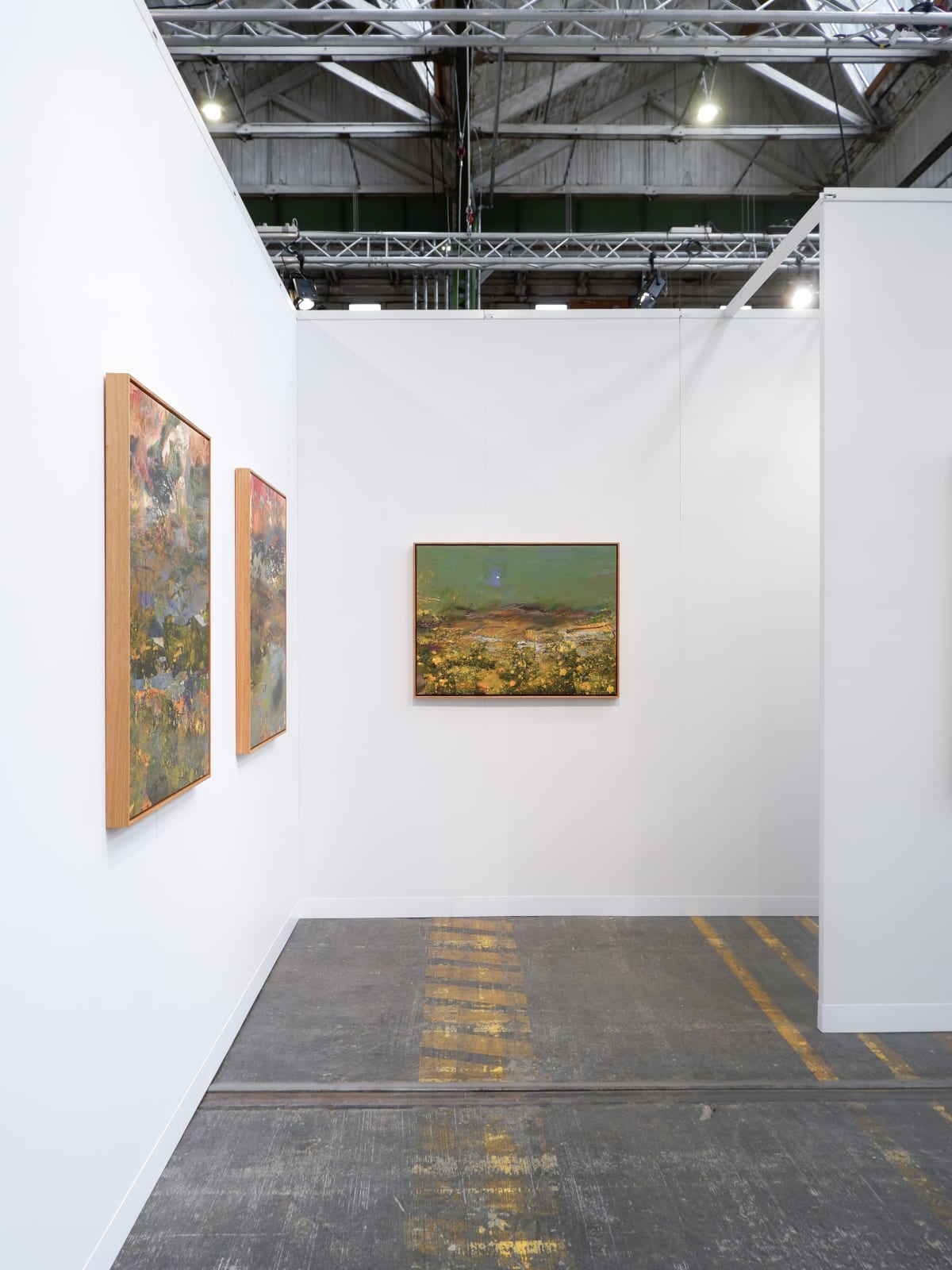 Brigade Gallery at Enter Art Fair 2025, presenting work by Petra Cortright, Ken Taylor Reynaga, Birk Bjørlo and Davide Hjort Di Fabio.