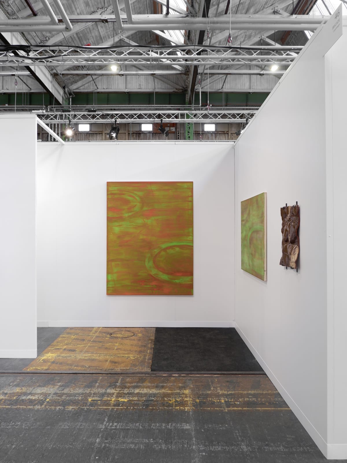 Brigade Gallery at Enter Art Fair 2025, presenting work by Petra Cortright, Ken Taylor Reynaga, Birk Bjørlo and Davide Hjort Di Fabio.