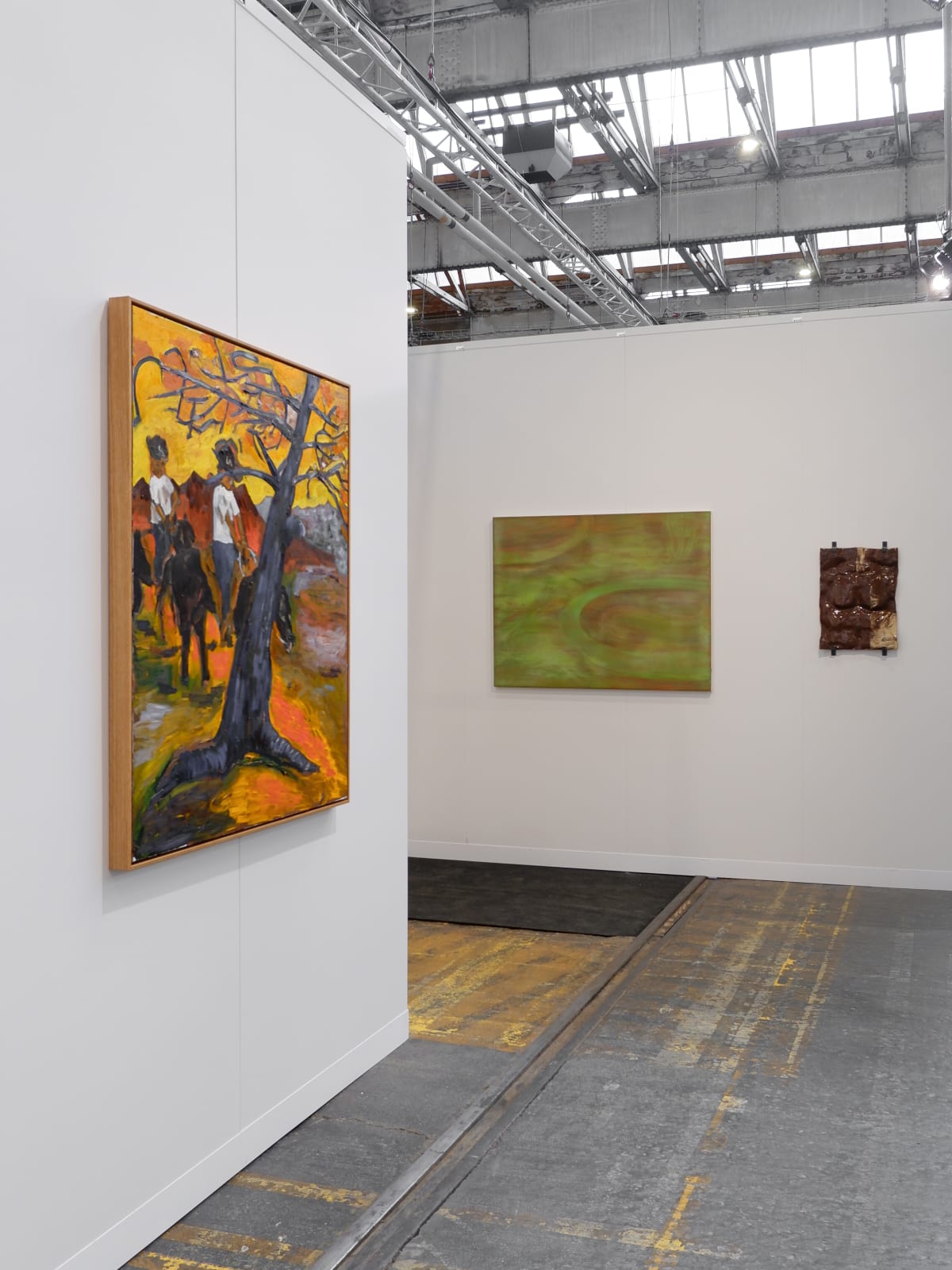 Brigade Gallery at Enter Art Fair 2025, presenting work by Petra Cortright, Ken Taylor Reynaga, Birk Bjørlo and Davide Hjort Di Fabio.
